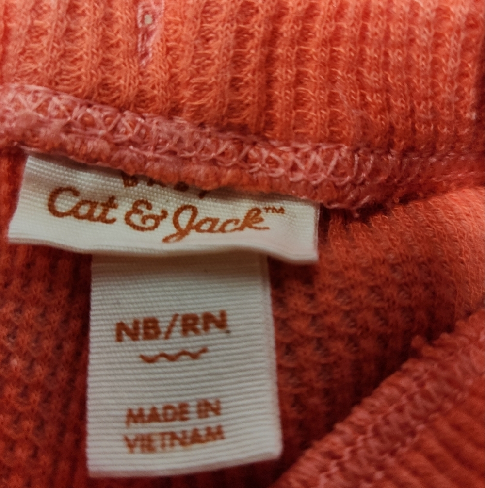 Baby Solid Top & Bottom Set - Cat & Jack Orange Newborn - Picture 6 of 14